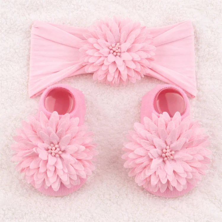 Baby Doll Headband & Socks Set (Floral Style)