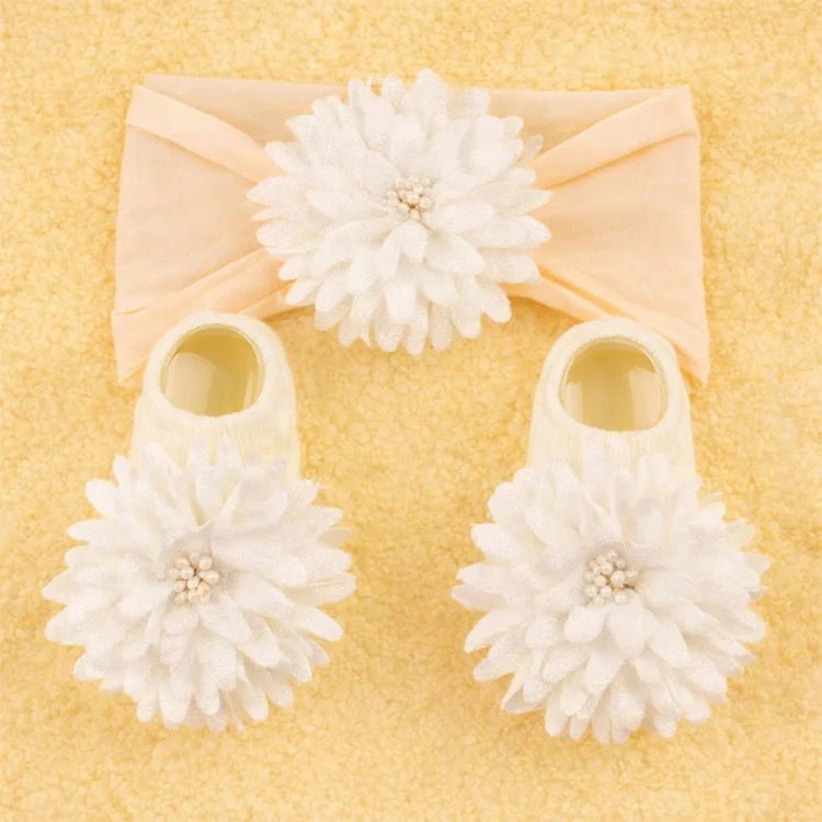 Baby Doll Headband & Socks Set (Floral Style)