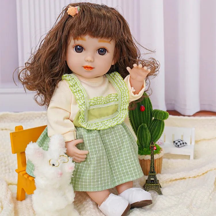 Adorable Fashion Doll - Green Suspenders Dress Set - chimidoll