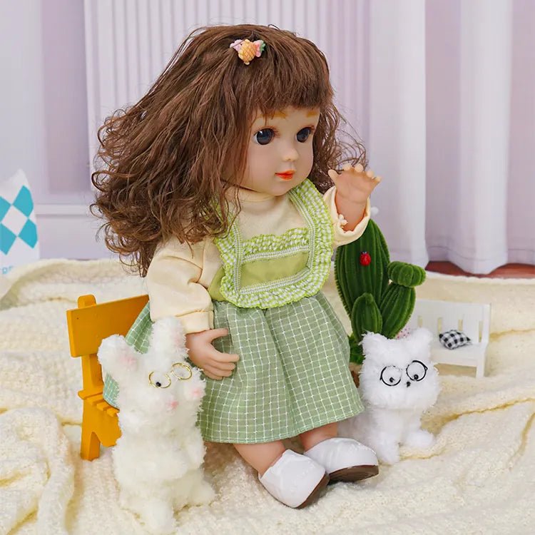 Adorable Fashion Doll - Green Suspenders Dress Set - chimidoll