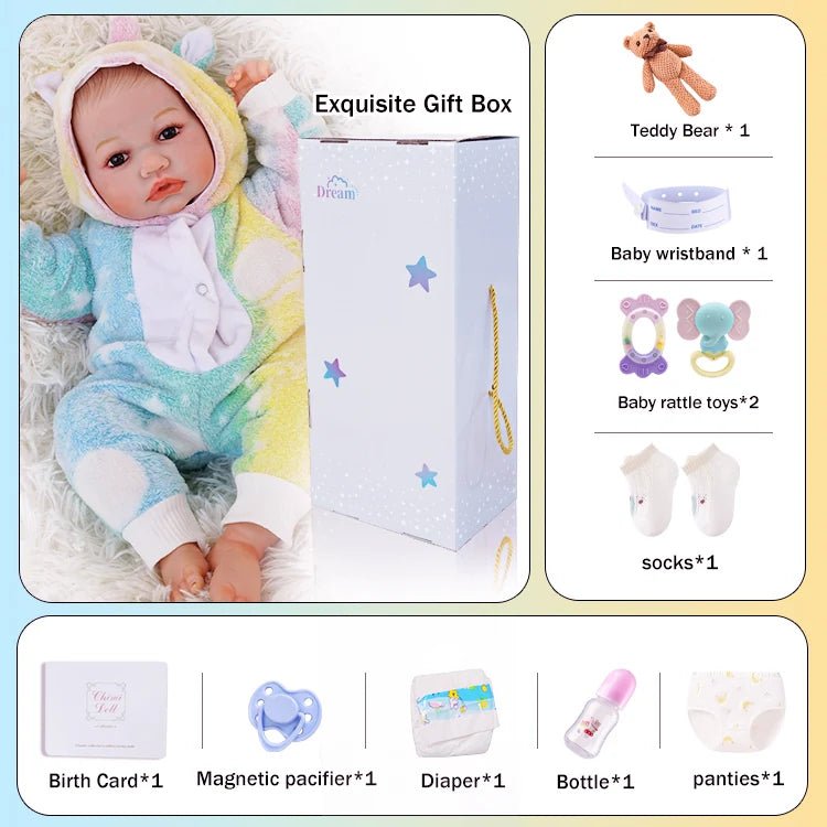 Ellis - Lifelike Reborn Baby Doll (20") | Authentic Reborn beautiful reborn baby dolls | chimidoll