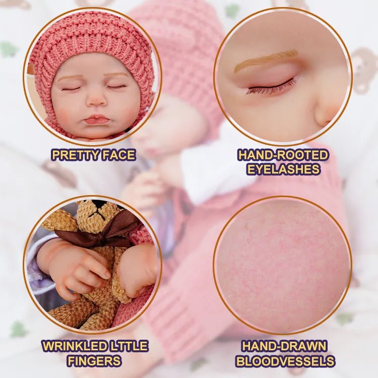 Tessa - Lifelike Sleeping Reborn Baby Doll (20") - Authentic Reborn beautiful reborn baby dolls - chimidoll