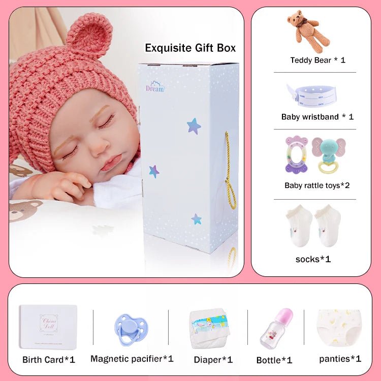 Tessa - Lifelike Sleeping Reborn Baby Doll (20") by chimidoll