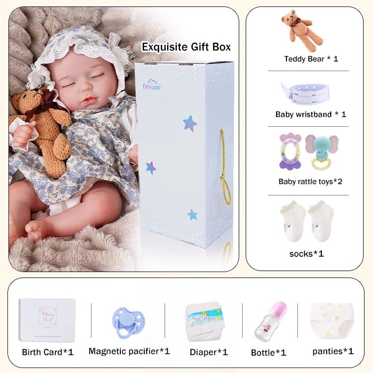 Evelyn - Lifelike Sleeping Reborn Baby Doll (18") chimidoll