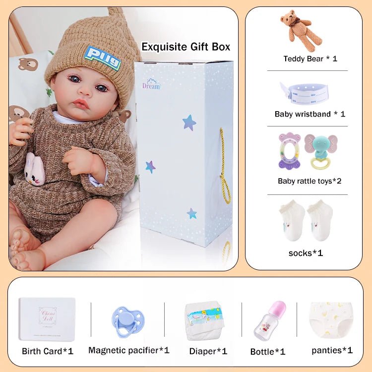 Riley - Lifelike Reborn Baby Doll (20") chimidoll