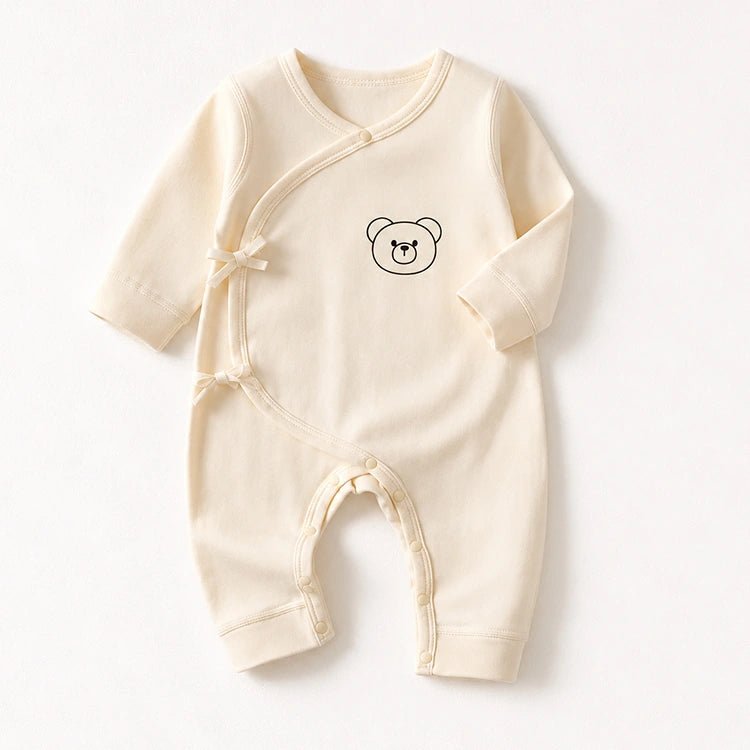 Bear Print Baby Doll Romper - chimidoll