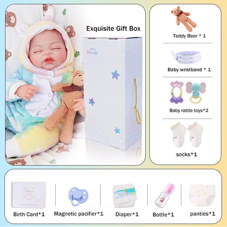 Wren - Lifelike Sleeping Reborn Baby Doll (20") | Authentic Reborn beautiful reborn baby dolls | chimidoll