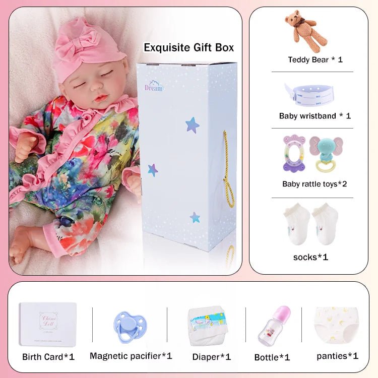 Lily - Lifelike Sleeping Reborn Baby Doll (18") chimidoll