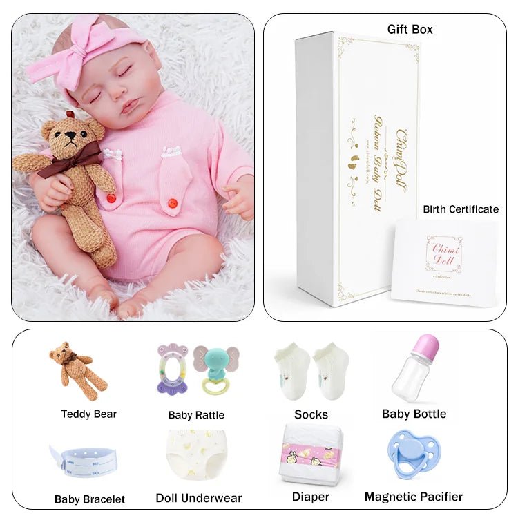 Emmie - Lifelike Sleeping Reborn Baby Doll (20") - chimidoll