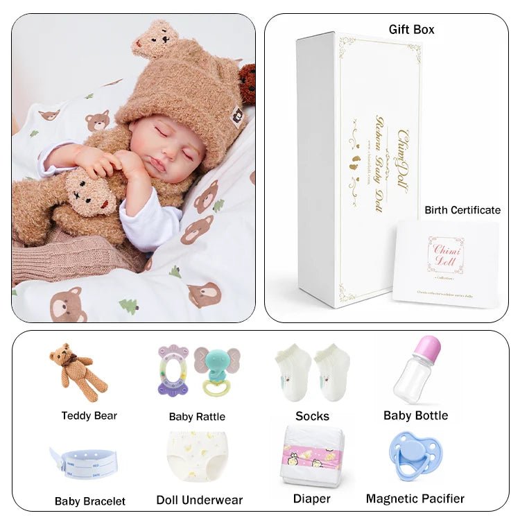 Finn - Lifelike Sleeping Reborn Baby Doll (20") - chimidoll