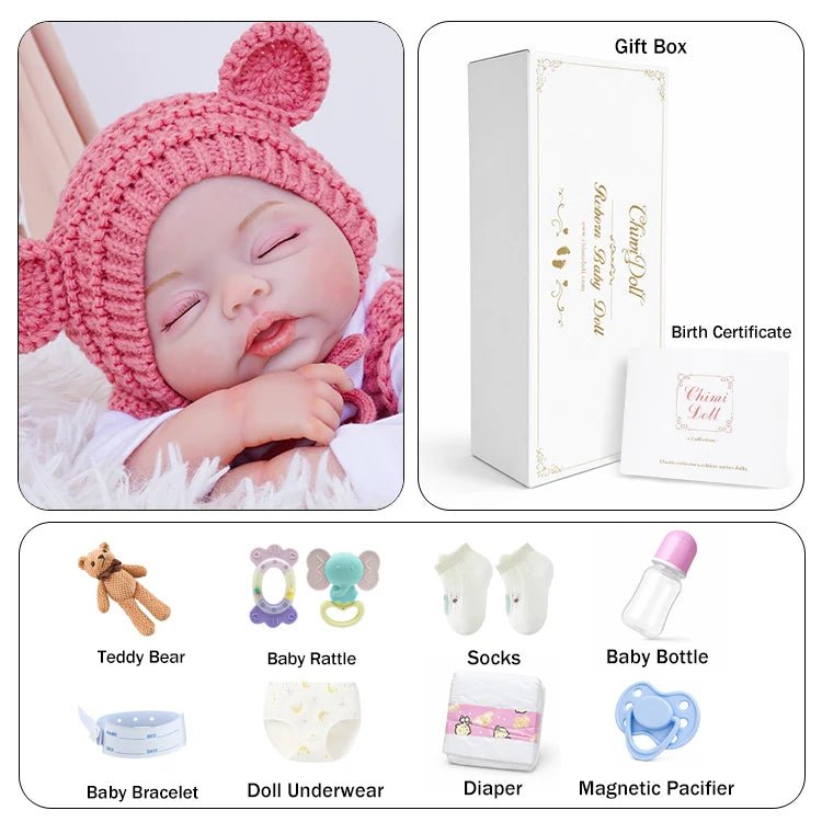 Hazel - Lifelike Sleeping Reborn Baby Doll (20") - chimidoll