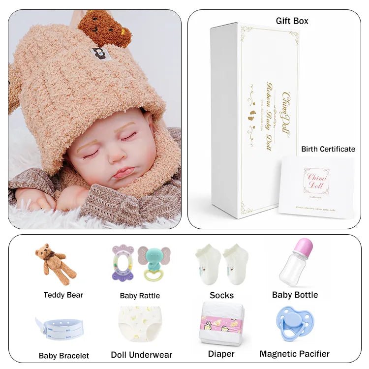 Leo - Lifelike Sleeping Reborn Baby Doll (20") - chimidoll