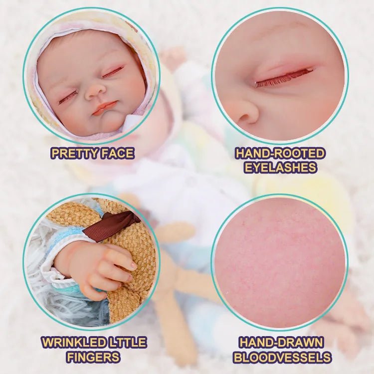 Harlow - Lifelike Sleeping Reborn Baby Doll (20") | Authentic Reborn beautiful reborn baby dolls | chimidoll