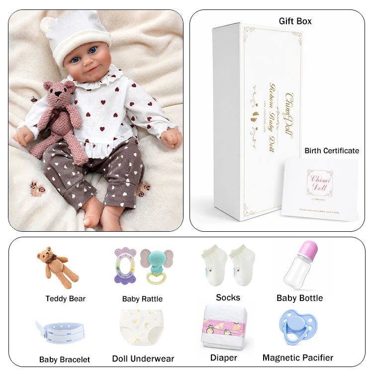 Nellie 20" Lifelike Reborn Baby Doll - chimidoll