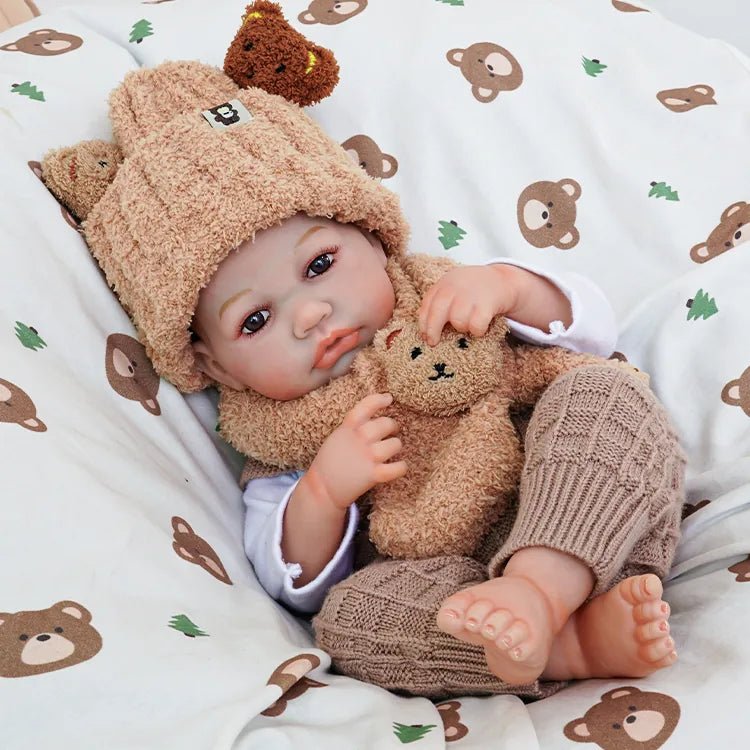 Cute Reborn Baby Doll in Bear Outfit | Realistic Newborn – chimidoll