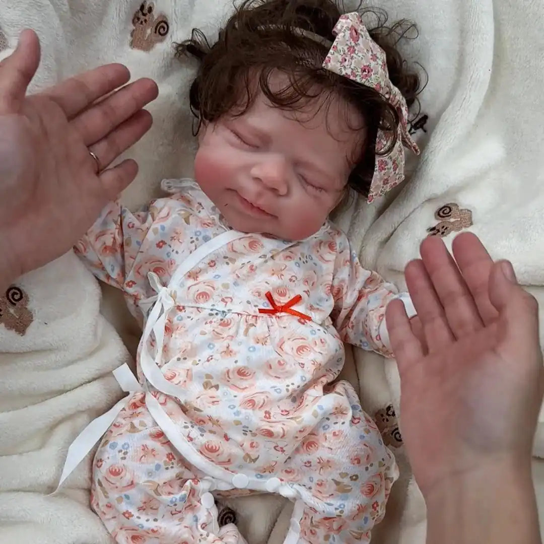 Load video: Elodie 20" Realistic Full Silicone Reborn Baby Doll