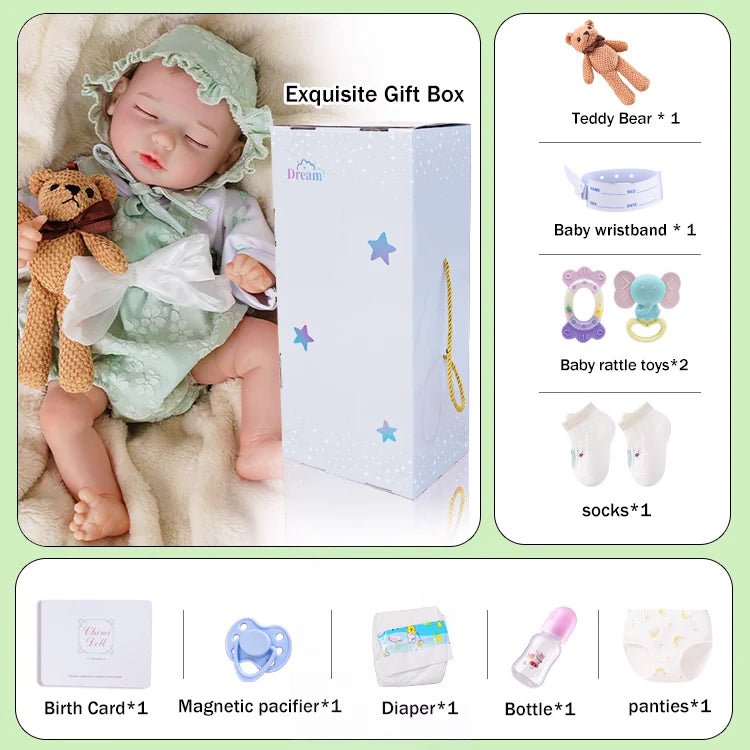 Lilian - Lifelike Sleeping Reborn Baby Doll (18") chimidoll