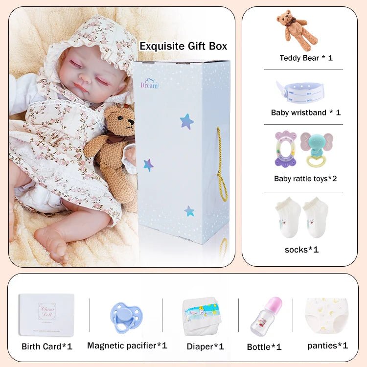 Emma - Lifelike Sleeping Reborn Baby Doll (18") chimidoll