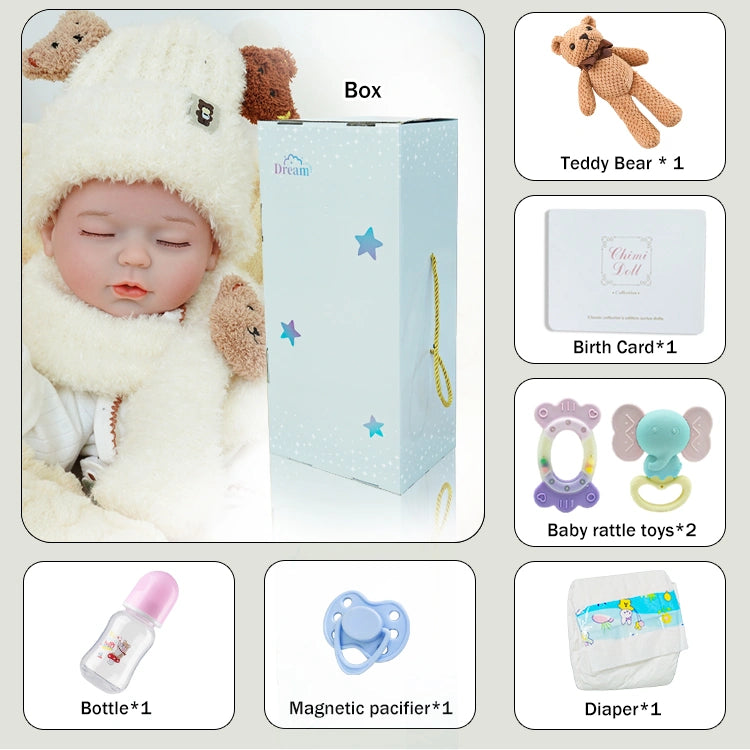 realistic baby doll | newborn dolls | life like baby dolls | soothing feel | hand-painted skin | weighted like a real baby | poseable limbs | premium quality | adorable outfit