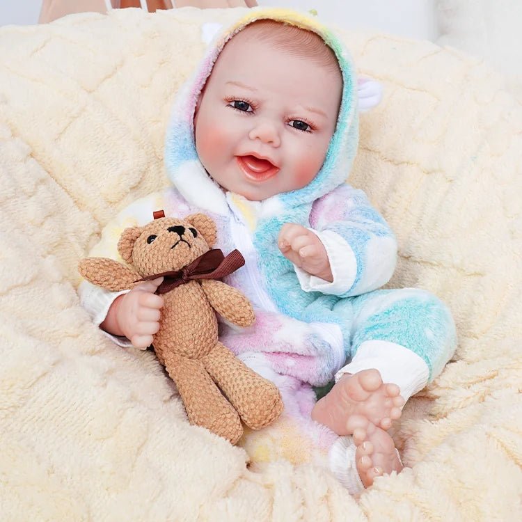 Dakota - Happy Lifelike Reborn Baby Doll (18") | Authentic Reborn beautiful reborn baby dolls | chimidoll