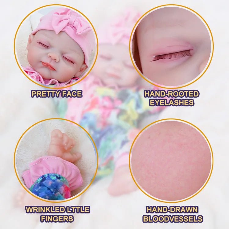 Bella -Lifelike Sleeping Reborn Baby Doll (18") - Authentic Reborn beautiful reborn baby dolls - chimidoll