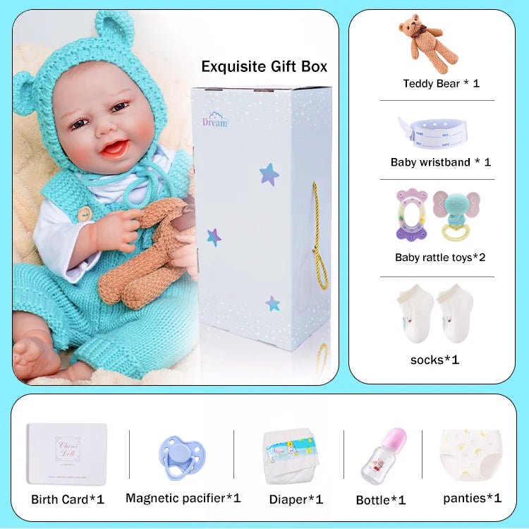 Luna - Happy Lifelike Reborn Baby Doll (20") - Authentic Reborn beautiful reborn baby dolls - chimidoll