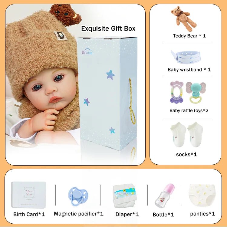 Toby - Lifelike Reborn Baby Doll (20") - Authentic Reborn beautiful reborn baby dolls - chimidoll