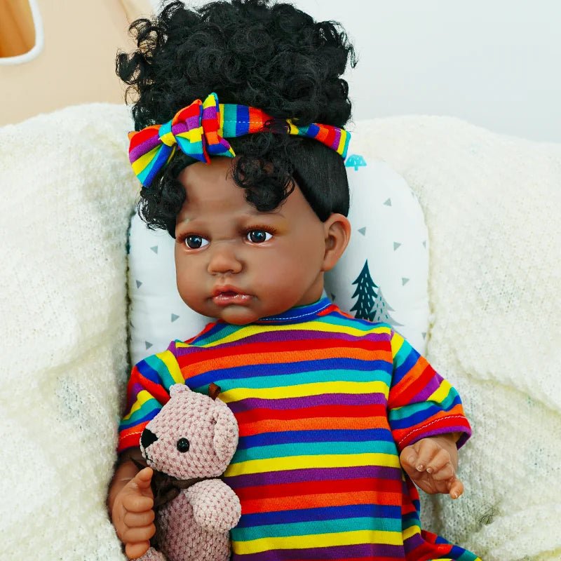 Zara - African American Lifelike Reborn Baby Doll (18") chimidoll