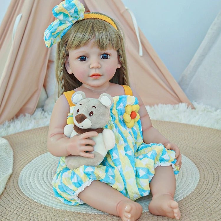 Charming Lifelike Doll in Summer Floral Dress - chimidoll