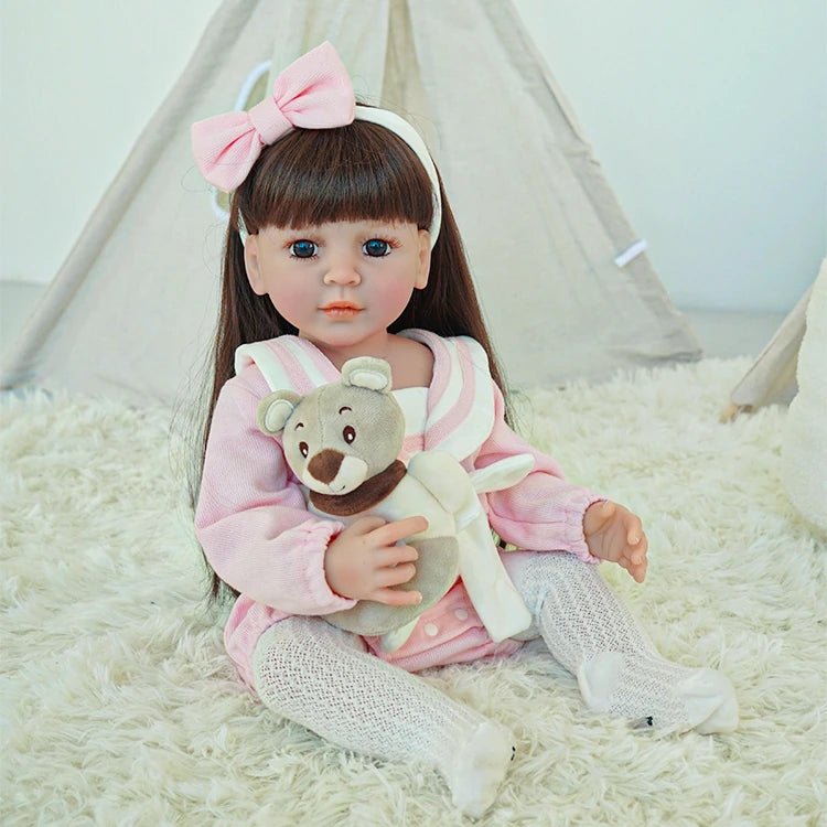 reborn toddler doll, pink outfit - chimidoll