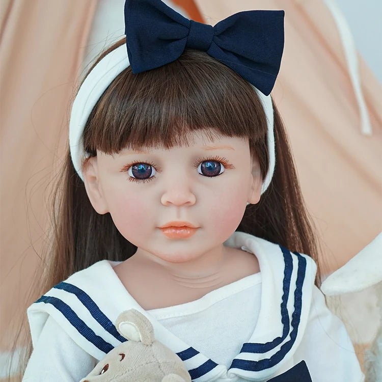 reborn toddler doll, white sailor suit ensemble chimidoll