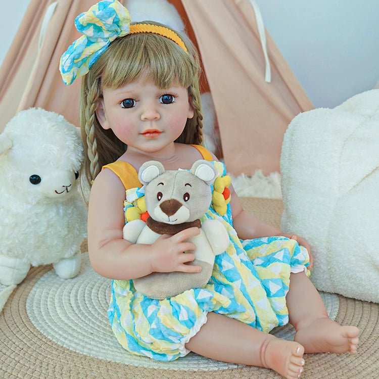 Charming Lifelike Doll in Summer Floral Dress - chimidoll