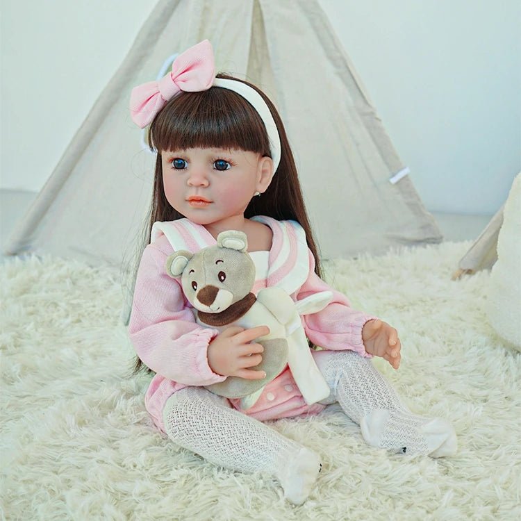 reborn toddler doll, pink outfit - chimidoll