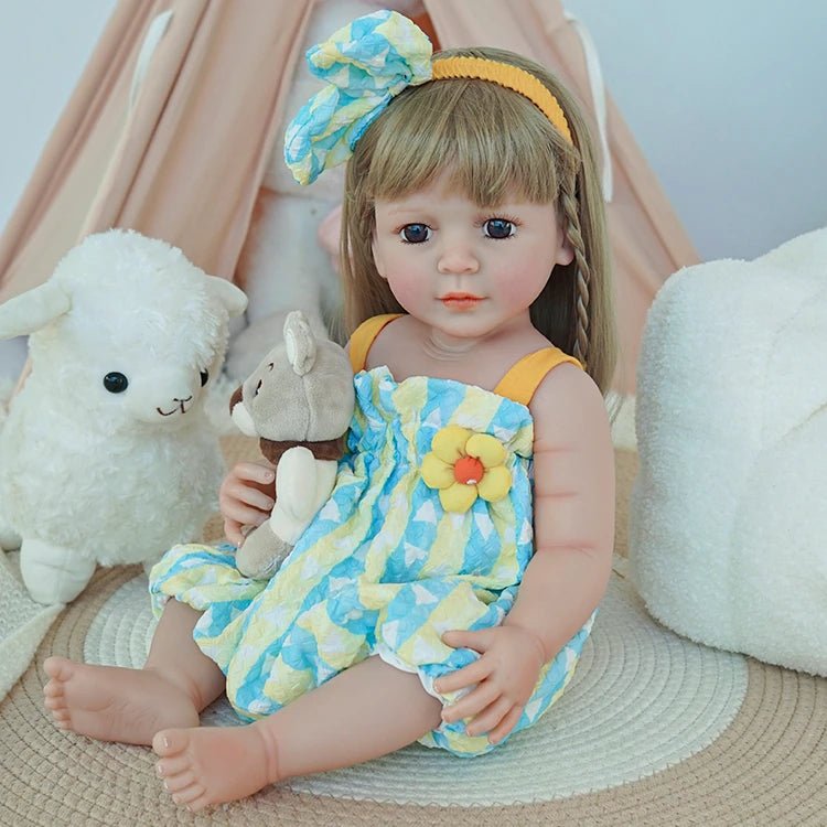 Charming Lifelike Doll in Summer Floral Dress - chimidoll