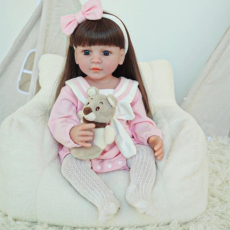 reborn toddler doll, pink outfit - chimidoll