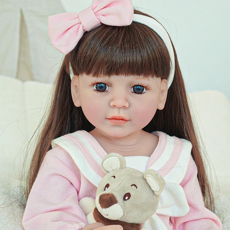 reborn toddler doll, pink outfit - chimidoll