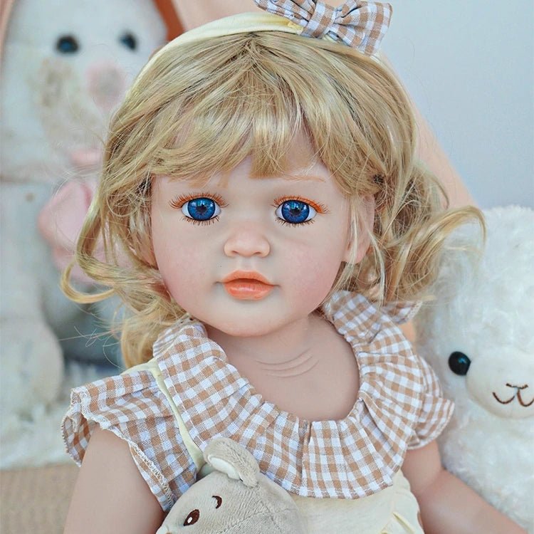 reborn toddler doll- Delicate Lace Dress & Braids - chimidoll