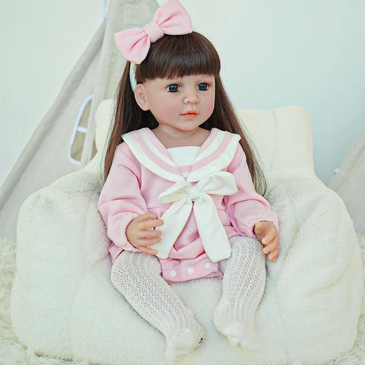 reborn toddler doll, pink outfit - chimidoll
