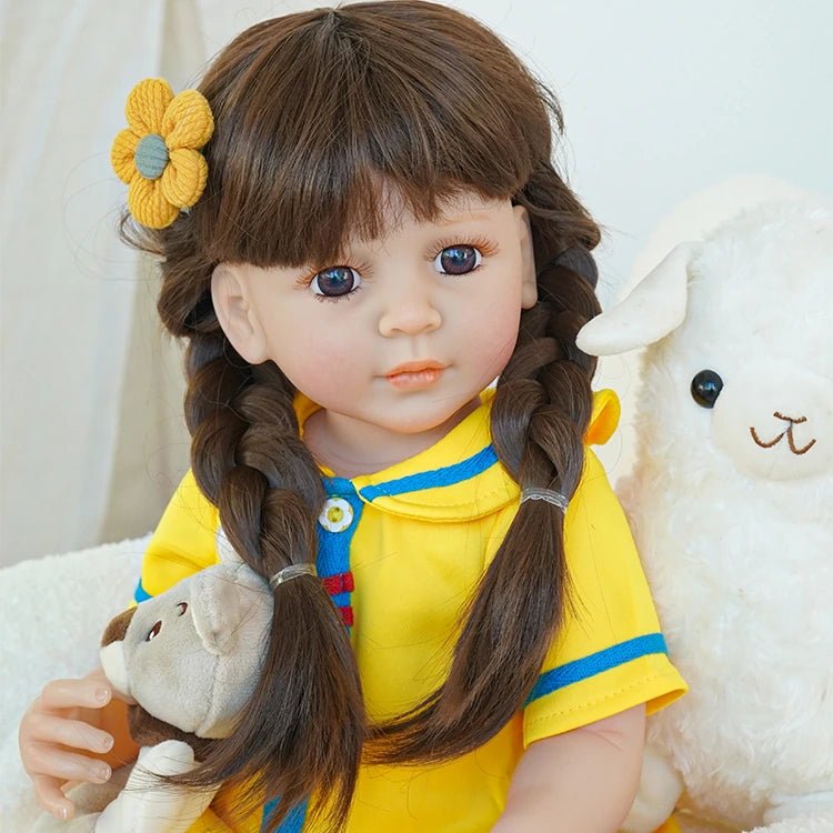 reborn toddler doll, yellow tennis outfit ensemble - chimidoll