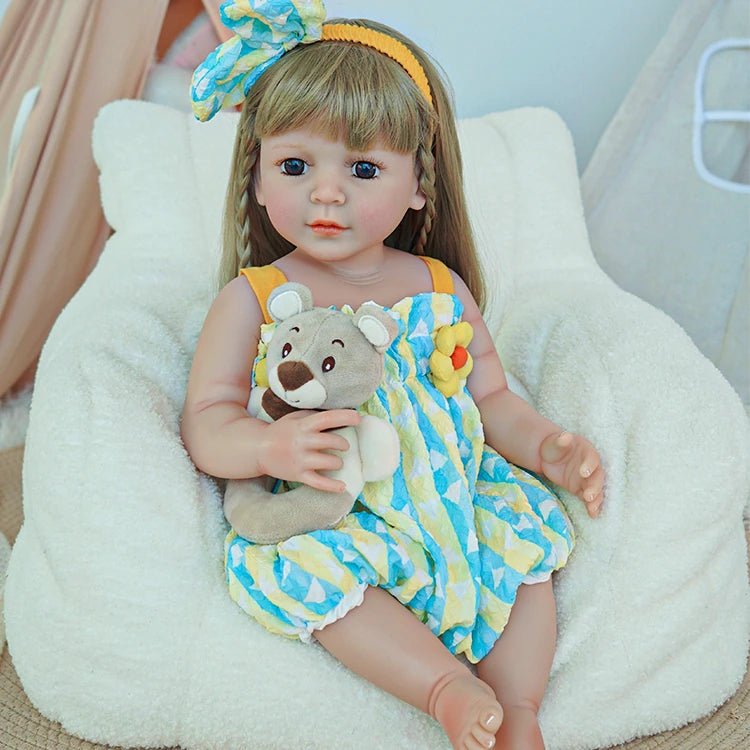 Charming Lifelike Doll in Summer Floral Dress - chimidoll