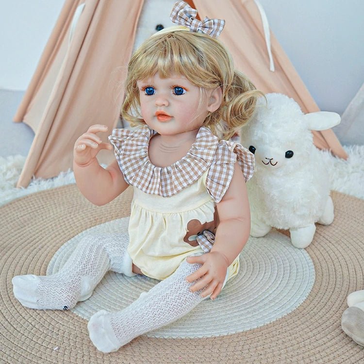 reborn toddler doll- Delicate Lace Dress & Braids - chimidoll