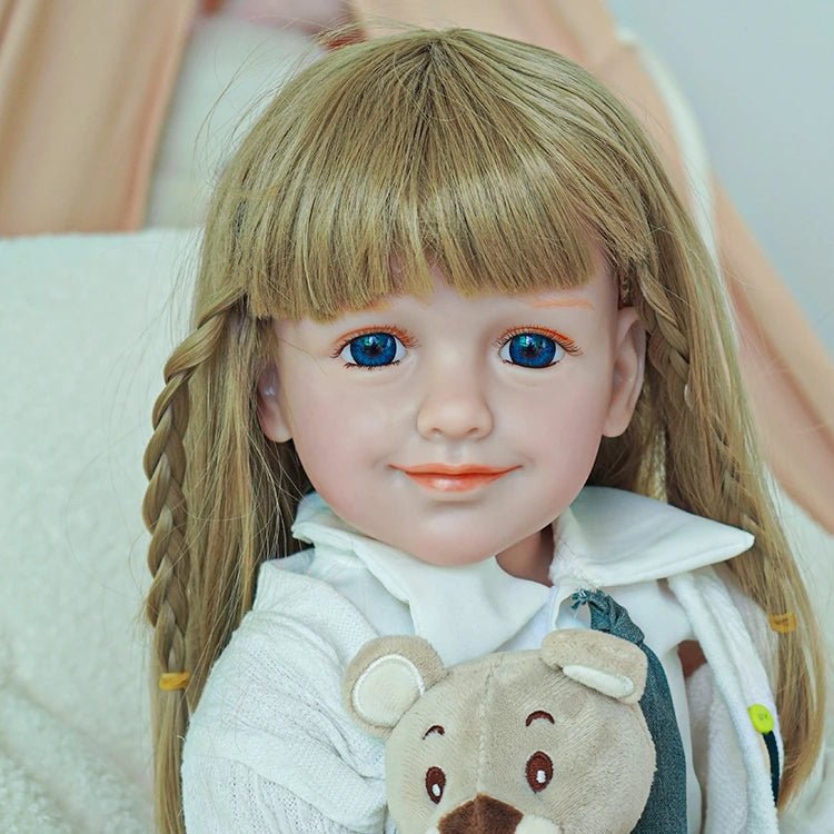 Charming Blonde Toddler Doll in School Outfit - chimidoll