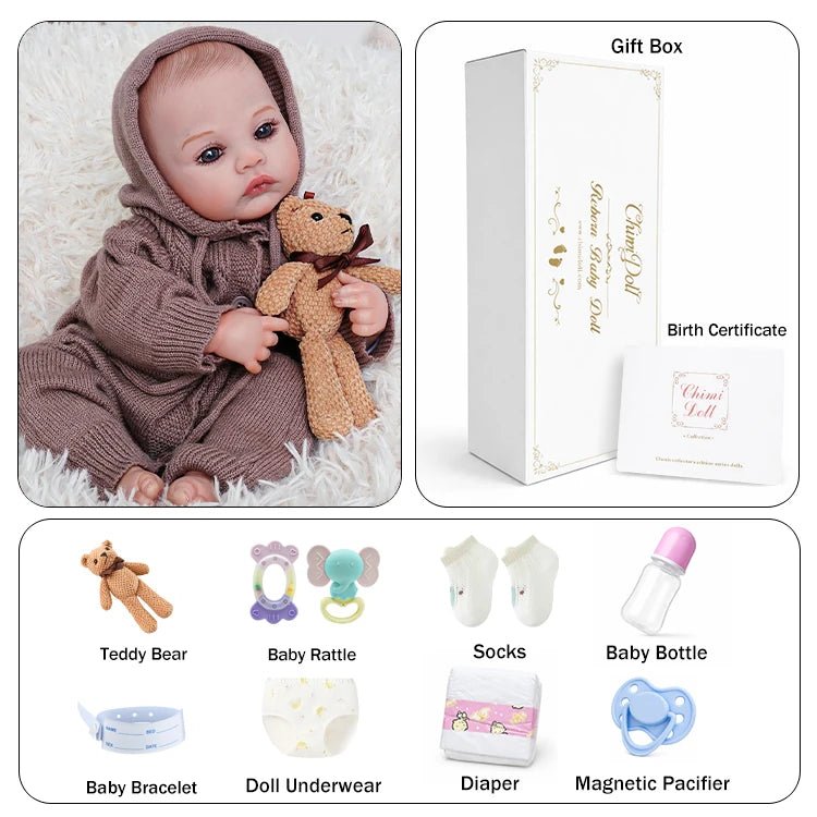 Sam 20" Lifelike Reborn Baby Doll - chimidoll