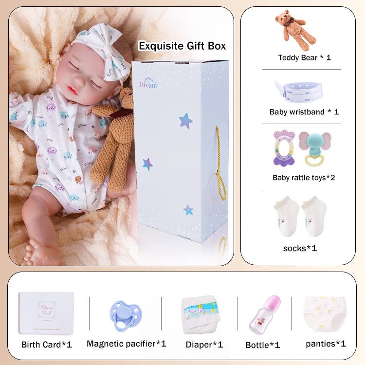 Amelia - Lifelike Sleeping Reborn Baby Doll (18") by chimidoll