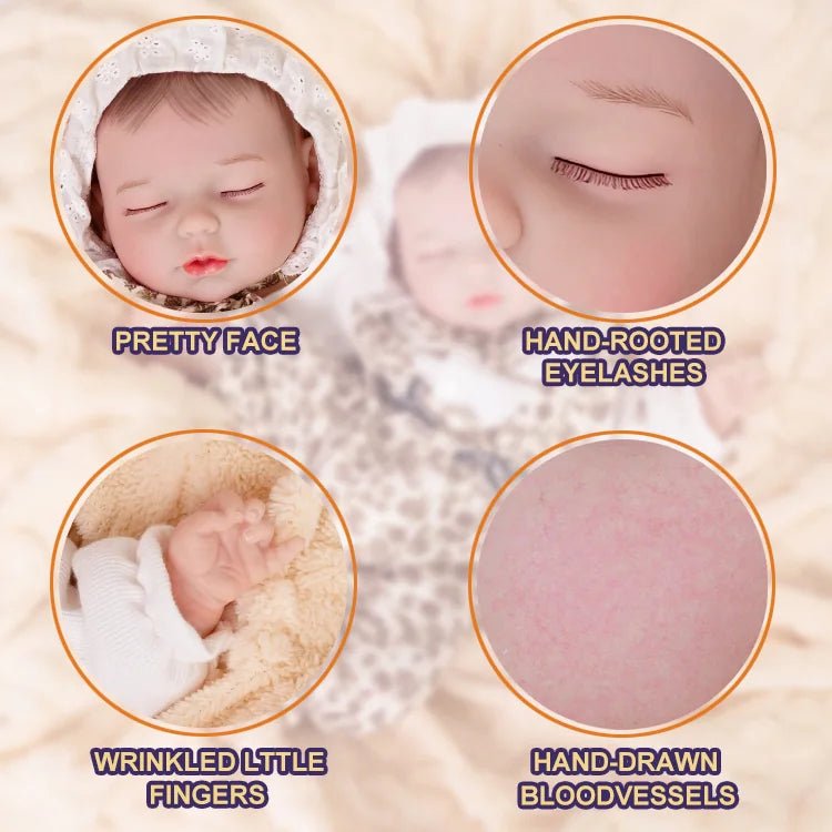 Lifelike Sleeping Reborn Baby Doll (18") - Authentic Reborn beautiful reborn baby dolls - chimidoll