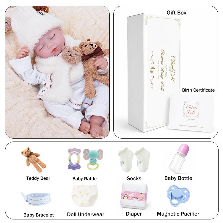 Zoe - Lifelike Sleeping Reborn Baby Doll (20") - chimidoll