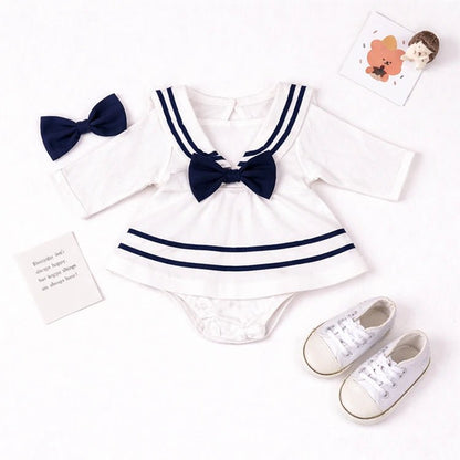White Cute Doll Sailor Costume by chimidoll
