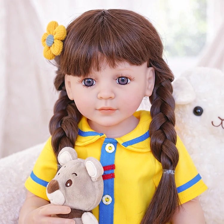 Reborn-Kleinkindpuppe im gelben Tennis-Outfit-Set