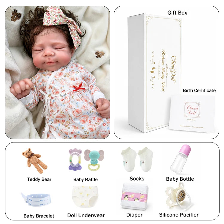 Elodie 20" Realistic Full Silicone Reborn Baby Doll