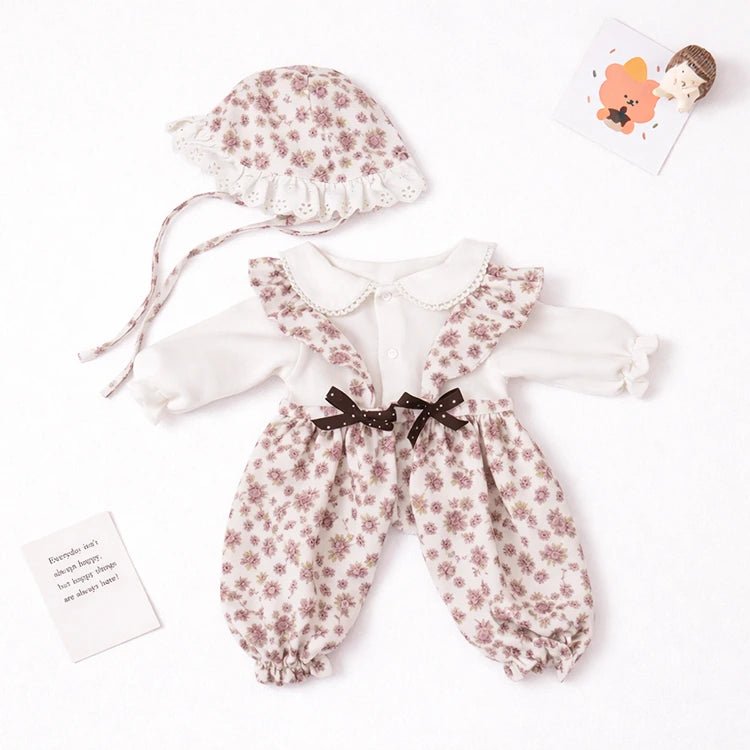 Floral Ruffle Reborn Doll Romper Set by chimidoll